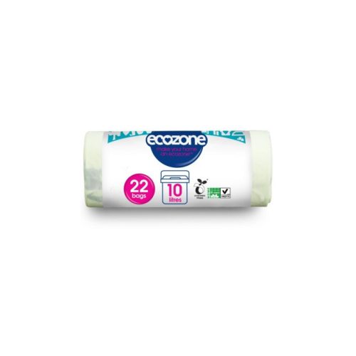 100% kompostowalne i biodegradowalne worki na śmieci do odpadków organicznych, 10 litrów, 22 sztuki, Ecozone (CB10L)