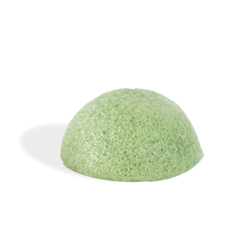 4241_1 Naturalna gąbka konjac do mycia twarzy Mohani – z zieloną herbatą