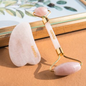 Gua sha płytka do masażu z różowego kwarcu Mohani