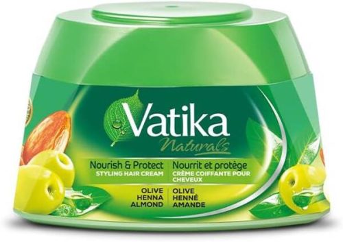 4637_1 Vatika Krem do stylizacji włosów Oliwa-Migdał-Henna 210ml (ważność: 30.06.2026)
