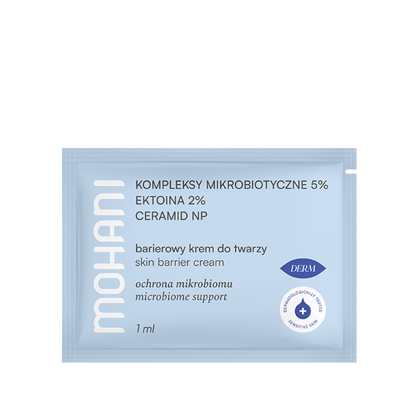 Saszetka-Regenerujący krem barierowy z ektoiną 2%, kompleksem mikrobiotycznym 5% i ceramidem NP 1ml