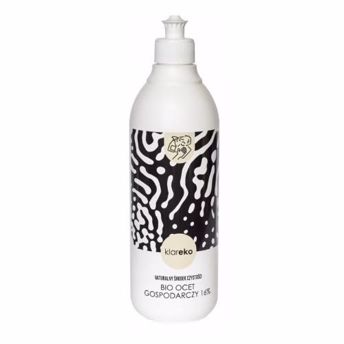 Bio Ocet Gospodarczy 16%, butelka z zakrętką dozującą, 500 ml, Klareko Bio Ocet Gospodarczy 16% Klareko 500ml