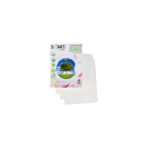 Biodegradowalne listki do prania i zmiękczania, Zapach świeżości, 6 prań, Smart Eco Wash Listki do prania DIZOLVE biodegradowalne zapach świeżości 6 prań