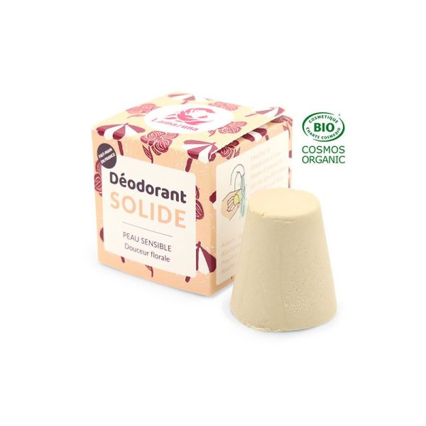 Dezodorant w kostce do skóry wrażliwej o zapachu kwiatowym, COSMOS ORGANIC, 30 ml, Lamazuna