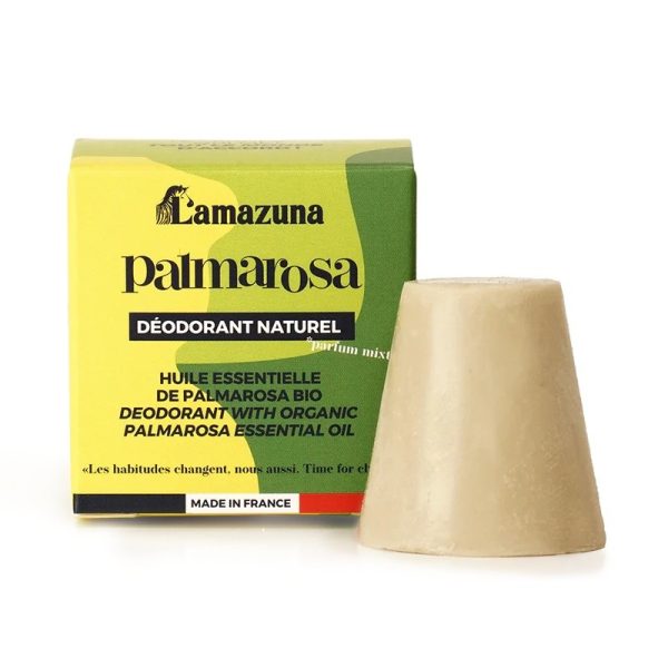 Dezodorant w kostce z olejkiem eterycznym PALMAROSA, COSMOS ORGANIC, 30 ml, Lamazuna Dezodorant w kostce z olejkiem eterycznym PALMAROSA, COSMOS ORGANIC, 30 ml, Lamazuna
