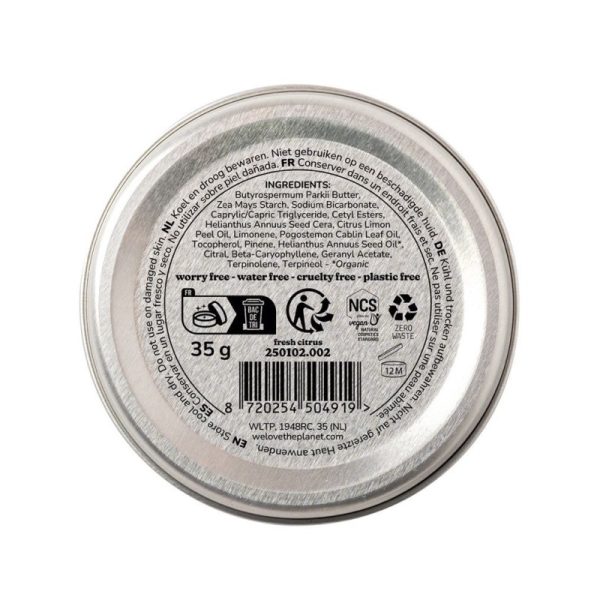 Dezodorant w kremie FRESH CITRUS (FOREVER FRESH), certyfikowany, bez aluminium, VEGAN, 35g, We Love The Planet