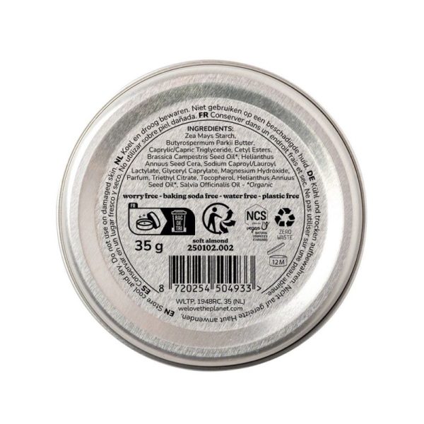 Dezodorant w kremie SOFT ALMOND (SO SENSITIVE), Certyfikowany, bez sody i aluminium, VEGAN, 35g, We Love The Planet (zdjęcie 3) Dezodorant w kremie SOFT ALMOND (SO SENSITIVE), Certyfikowany, bez sody i aluminium, VEGAN, 35g, We Love The Planet