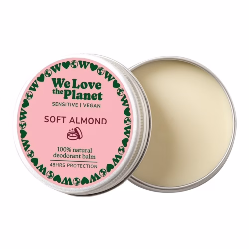 Dezodorant w kremie SOFT ALMOND (SO SENSITIVE), Certyfikowany, bez sody i aluminium, VEGAN, 35g, We Love The Planet