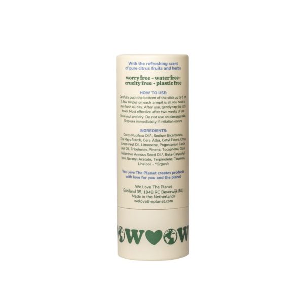Dezodorant w sztyfcie FRESH CITRUS (FOREVER FRESH), certyfikowany, bez aluminium, 40g, We Love The Planet