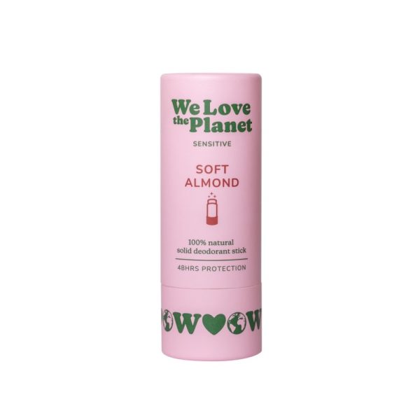 Dezodorant w sztyfcie SOFT ALMOND (SO SENSITIVE), certyfikowany, bez aluminium, 40g, We Love The Planet