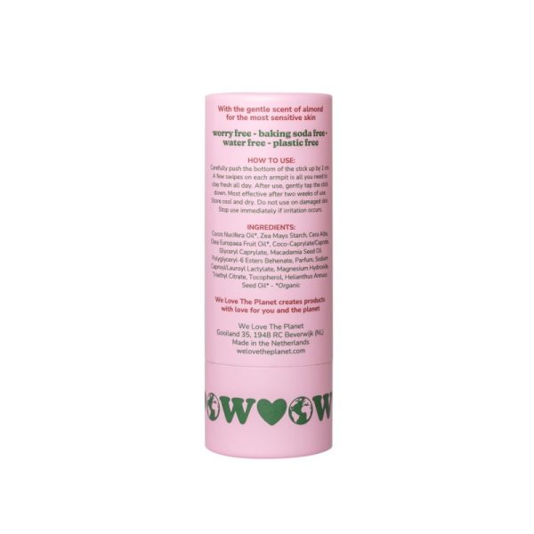 Dezodorant w sztyfcie SOFT ALMOND (SO SENSITIVE), certyfikowany, bez aluminium, 40g, We Love The Planet