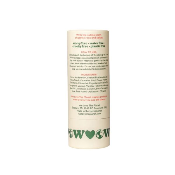 Dezodorant w sztyfcie SWEET ROSE (SWEET SERENITY), certyfikowany, bez aluminium, 40g, We Love The Planet
