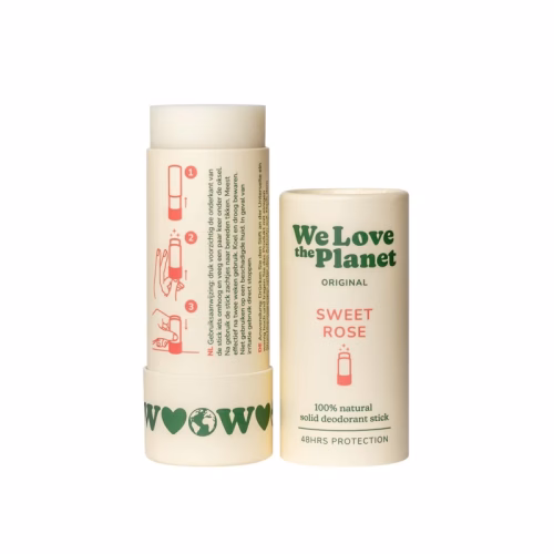 Dezodorant w sztyfcie SWEET ROSE (SWEET SERENITY), certyfikowany, bez aluminium, 40g, We Love The Planet Dezodorant w sztyfcie We Love The Planet Sweet Rose bez aluminium 40g