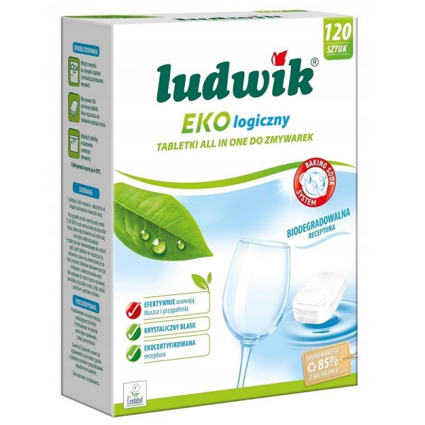 Ekologiczne tabletki do zmywarki All in One, EU Ecolabel, 120 szt, Ludwik Ekologiczny
