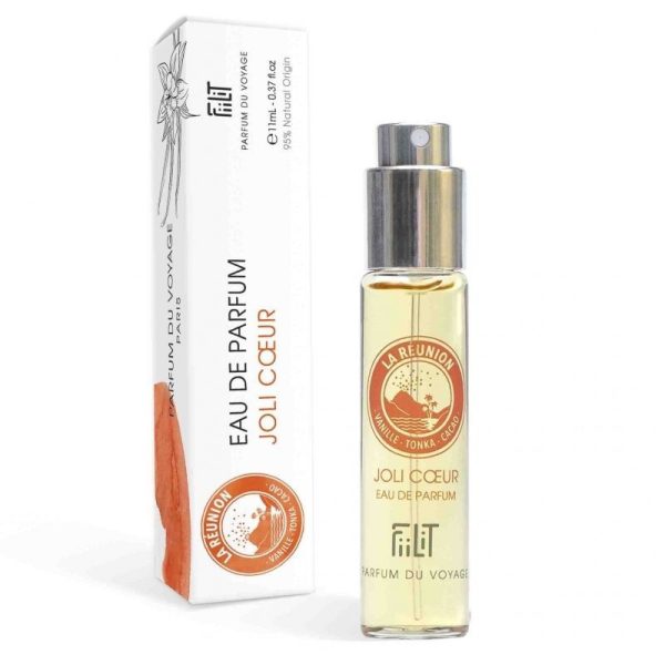 Ekskluzywna ekologiczna woda perfumowana, zapach: Joli Coeur - La Reunion, buteleczka, Zero Waste, 11 ml, FiiLiT Ekskluzywna ekologiczna woda perfumowana, zapach: Joli Coeur - La Reunion, buteleczka, Zero Waste, 11 ml, FiiLiT