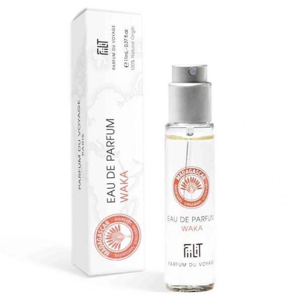 Ekskluzywna ekologiczna woda perfumowana, zapach: Waka-Madagascar, buteleczka, Zero Waste, 11 ml, Cosmos Natural, FiiLiT Ekskluzywna ekologiczna woda perfumowana, zapach: Waka-Madagascar, buteleczka, Zero Waste, 11 ml, Cosmos Natural, FiiLiT