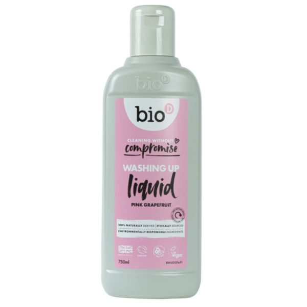 Hypoalergiczny skoncentrowany płyn do mycia naczyń GRAPEFRUIT, delikatny dla skóry, 750 ml, Bio-D (BWUG127)