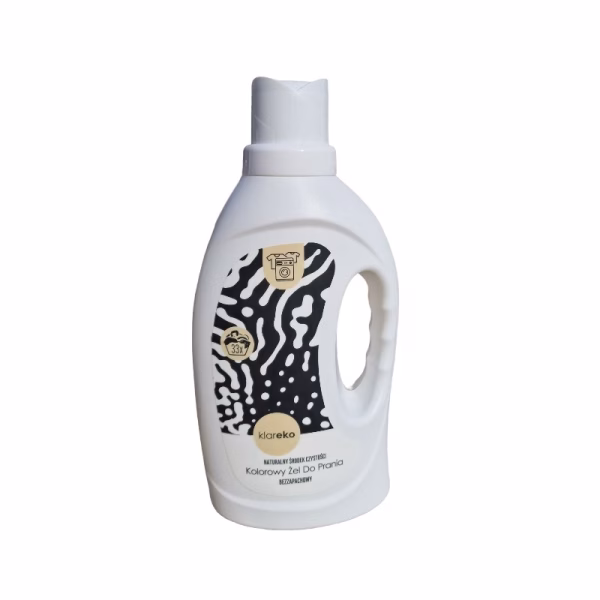 Kolorowy żel do prania, bezzapachowy, 1000ml, Klareko Żel do prania Klareko kolorowy bezzapachowy 1000ml