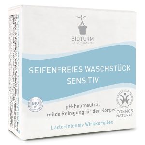 Kostka do mycia ciała do skóry wrażliwej, bez mydła, no.130, COSMOS NATURAL, 100 g, BIOTURM
