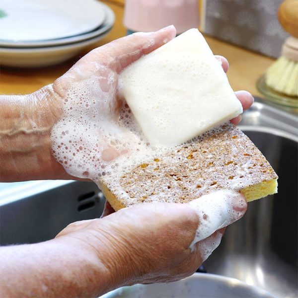 Kostka do mycia naczyń, bezzapachowa, EcoCert, 125g, Lamazuna (zdjęcie 3) Kostka do mycia naczyń, bezzapachowa, EcoCert, 125g, Lamazuna