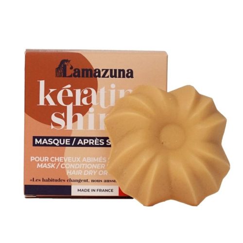 Maska i odżywka 2w1, do włosów zniszczonych, suchych lub matowych, KERATYNA ROŚLINNA, 74 ml, Lamazuna Maska i odżywka 2w1, do włosów zniszczonych, suchych lub matowych, KERATYNA ROŚLINNA, 74 ml, Lamazuna