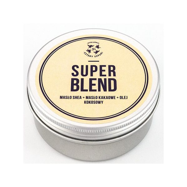 Masło do ciała Super Blend – Masło Shea, Masło Kakaowe, Olej Kokosowy, 150 ml, Cztery Szpaki
