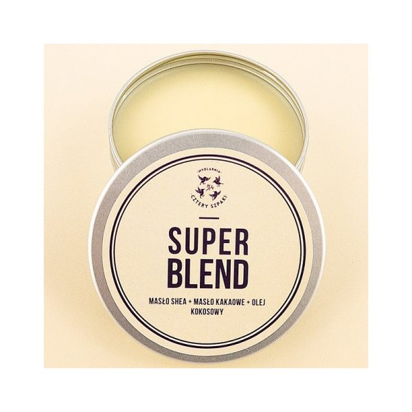 Masło do ciała Super Blend – Masło Shea, Masło Kakaowe, Olej Kokosowy, 150 ml, Cztery Szpaki