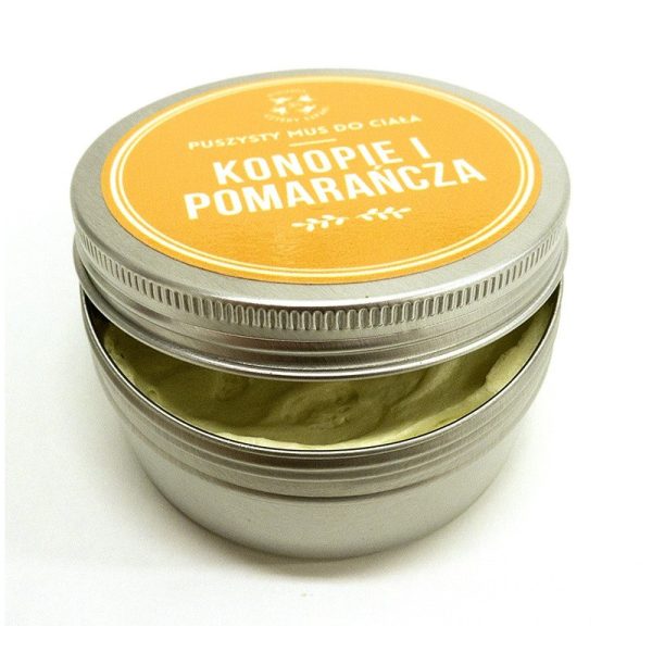 Mus do ciała, masło do ciała – Konopie i Pomarańcza, 150 ml, Cztery Szpaki