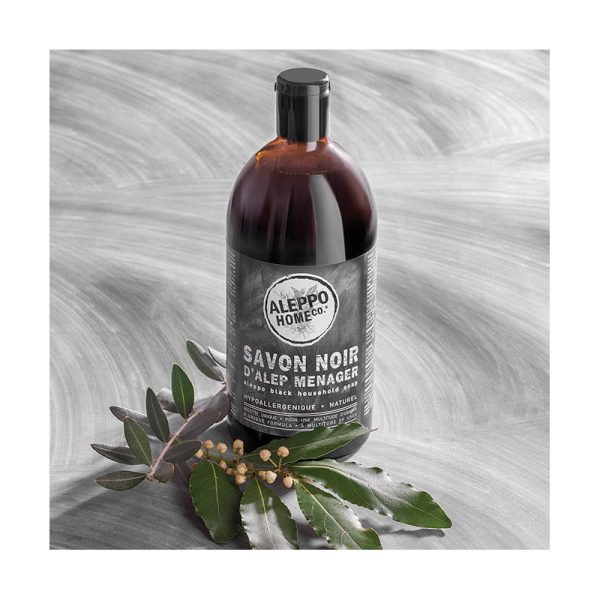 Czarne mydło gospodarcze Aleppo oliwkowo-laurowe, naturalny środek czystości, 1l, Tadé Home Co.
