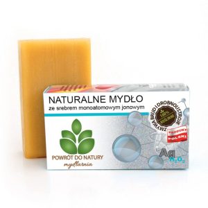 Mydło gospodarcze do czyszczenia powierzchni ze srebrem monojonowym i wodą utlenioną, naturalne, 100 g, Powrót do Natury