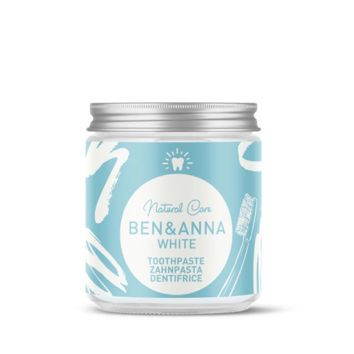 Naturalna wybielająca pasta do wrażliwych zębów z szałwią i rokitnikiem, WHITE, ZERO WASTE, 100 ml, BEN&ANNA Naturalna wybielająca pasta do wrażliwych zębów z szałwią i rokitnikiem, WHITE, ZERO WASTE, 100 ml, BEN&ANNA