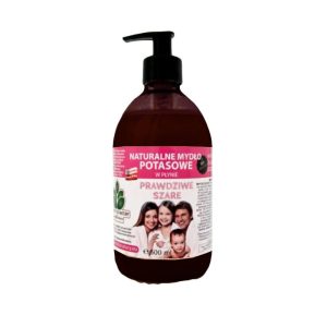 Naturalne mydło potasowe w płynie, hipoalergiczne, dla niemowląt, dzieci i dorosłych, PRAWDZIWE SZARE, 500 ml, Powrót do Natury