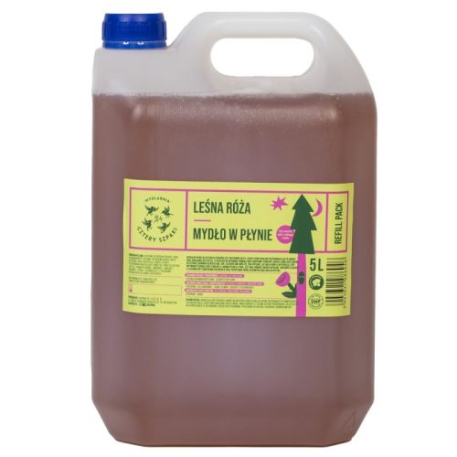 Naturalne mydło w płynie, Leśna Róża, uzupełnienie, 5l, Cztery Szpaki Naturalne mydło w płynie, Leśna Róża, uzupełnienie, 5l, Cztery Szpaki