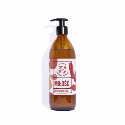 Naturalne mydło w płynie Miłość, 500 ml, Cztery Szpaki Naturalne mydło w płynie Miłość Cztery Szpaki 500ml do skóry problematycznej