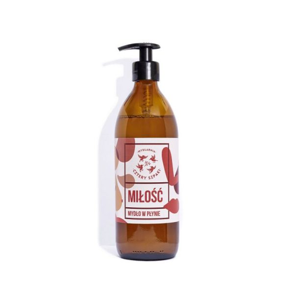 Naturalne mydło w płynie Miłość, 500 ml, Cztery Szpaki Naturalne mydło w płynie Miłość, 500 ml, Cztery Szpaki