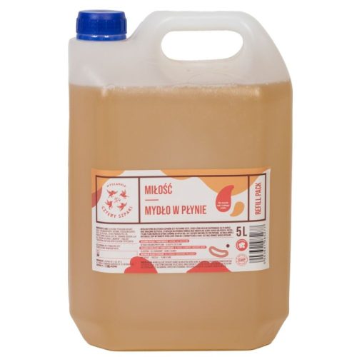 Naturalne mydło w płynie, Miłość, uzupełnienie, 5l, Cztery Szpaki Naturalne mydło w płynie, Miłość, uzupełnienie, 5l, Cztery Szpaki