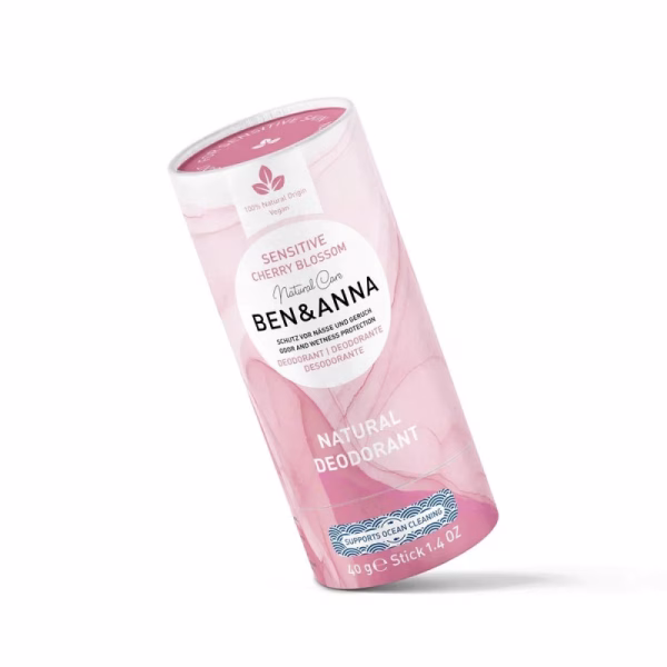 Dezodorant naturalny BEN&ANNA Japanese Cherry Blossom dla skóry wrażliwej 40g sztyft kartonowy (2)