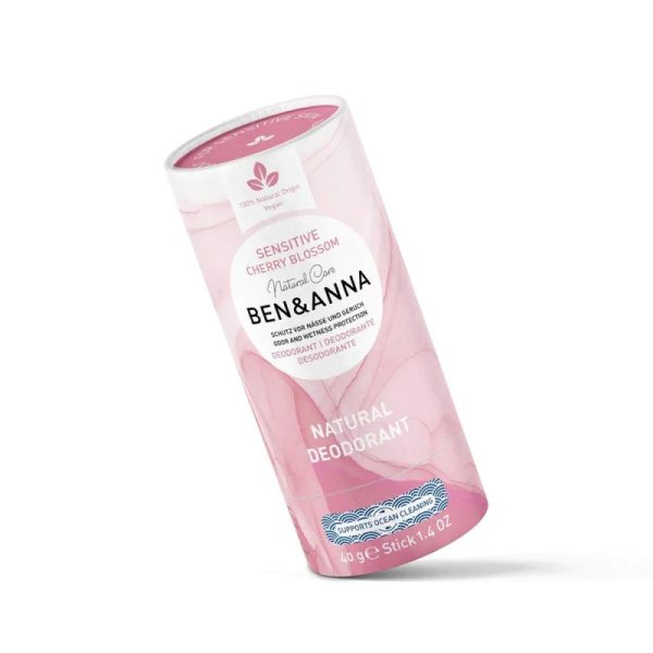 Naturalny dezodorant bez sody, JAPANESE CHERRY BLOSSOM, sztyft kartonowy, SENSITIVE, 40 g, BEN&ANNA (zdjęcie 2) Naturalny dezodorant bez sody, JAPANESE CHERRY BLOSSOM, sztyft kartonowy, SENSITIVE, 40 g, BEN&ANNA