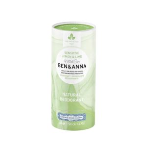 Naturalny dezodorant bez sody, LEMON & LIME, sztyft kartonowy, SENSITIVE, 40 g, BEN&ANNA