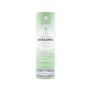 Naturalny dezodorant bez sody, LEMON & LIME, sztyft kartonowy, SENSITIVE, 60 g, KOŃCÓWKA SERII, BEN&ANNA