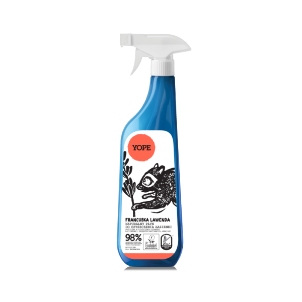 Naturalny płyn do czyszczenia łazienki, Francuska Lawenda, 750 ml, Yope