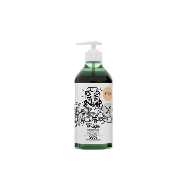 Naturalny płyn do mycia naczyń, mięta i mandarynka, odświeża i koi skórę dłoni, 750 ml, Yope Naturalny płyn do mycia naczyń, mięta i mandarynka, odświeża i koi skórę dłoni, 750 ml, Yope