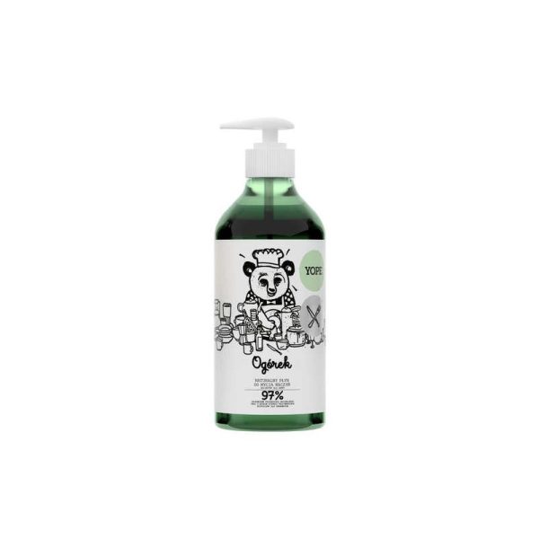 Naturalny płyn do mycia naczyń, ogórek, nawilża i koi skórę dłoni, 750 ml, Yope