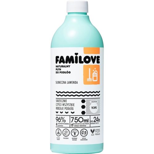 Naturalny płyn do podłóg Familove, słoneczna lawenda, skutecznie czyści wszystkie rodzaje podłóg, 750ml, Yope Naturalny płyn do podłóg Familove, słoneczna lawenda, skutecznie czyści wszystkie rodzaje podłóg, 750ml, Yope