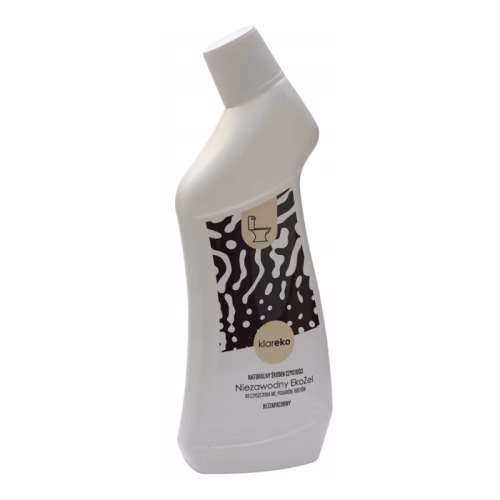 Niezawodny EkoŻel do WC, pisuarów, bidetów, bezzapachowy, butelka, 750 ml, Klareko Żel do WC Klareko bezzapachowy 750ml butelka