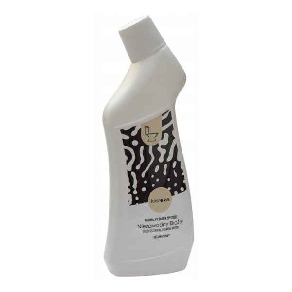 Niezawodny EkoŻel do WC, pisuarów, bidetów, bezzapachowy, butelka, 750 ml, Klareko