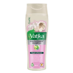 Odbudowujący szampon Vatika- Czosnek 400ml Szampon odbudowujący Vatika Czosnek z ekstraktem czosnu i henną 400ml