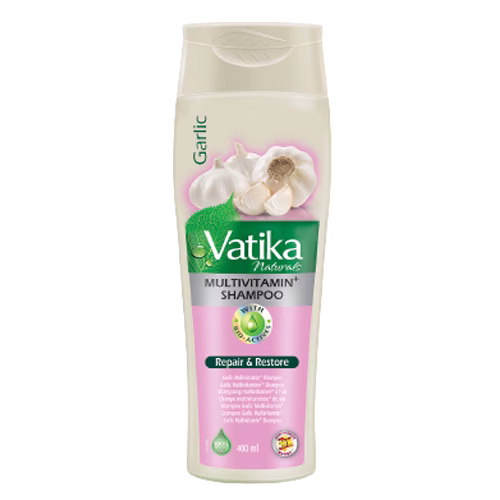 Szampon odbudowujący Vatika Czosnek z ekstraktem czosnu i henną 400ml