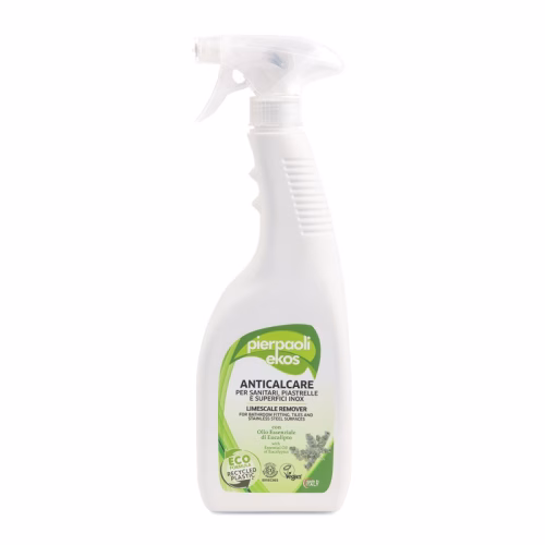 Odkamieniacz, płynny detergent, usuwa kamień, mydło, tłusty brud i plamy rdzy, 750ml, Pierpaoli Ekos Odkamieniacz płynny Pierpaoli Ekos do usuwania kamienia i osadów 750ml