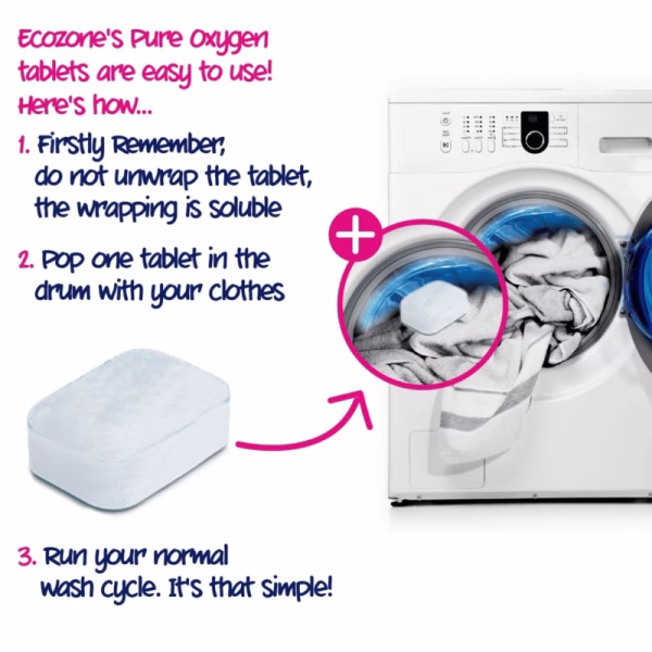 Odplamiacz Pure Oxygen Ecozone 48 tabletek do białego prania (2)